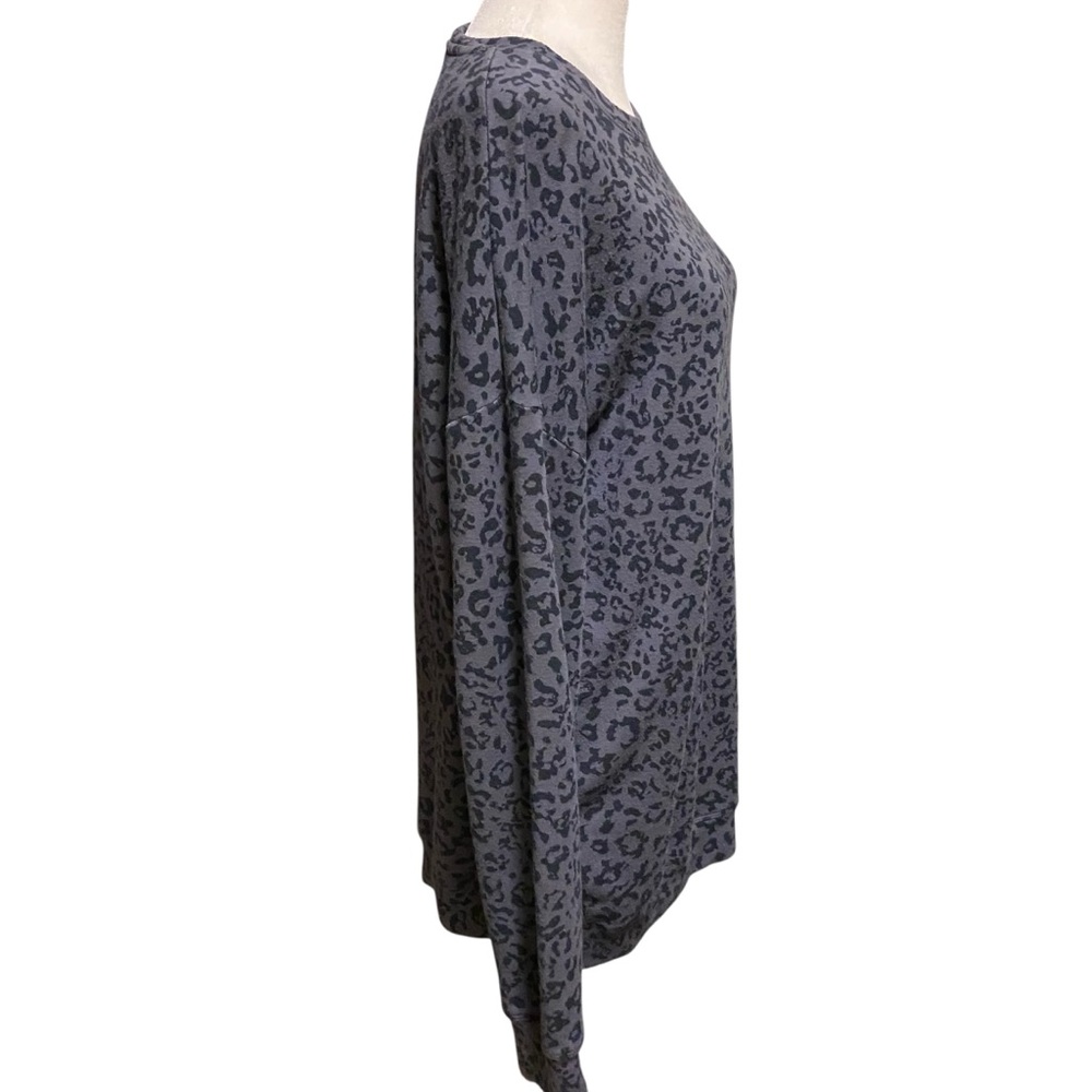 Athleta Pure Luxe Leopard Print Sweatshirt Womens Size Small Oversized Soft Top - Picture 5 of 12
